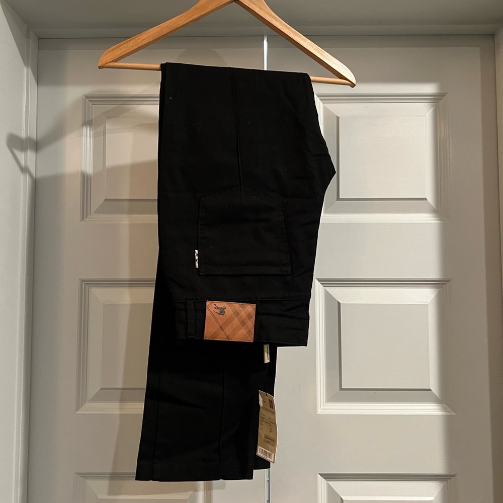 BEAUTIFUL BURBERRY BLACK PIPED LEGS JEANS